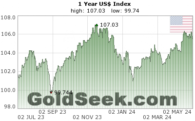 US$ Index 1 Year