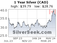 Canadian $ Silver 1 Year
